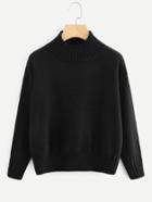 Shein Mock Neck Drop Shoulder Jumper