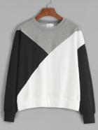 Shein Color Block Drop Shoulder Sweatshirt
