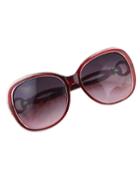 Shein Oversized Fashionable Red Sunglasses