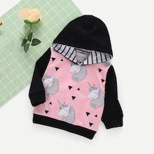Shein Girls Unicorn Print Hooded Sweatshirt