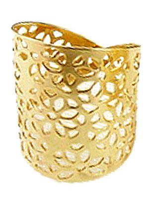 Shein Gold Hollow Flower Ring