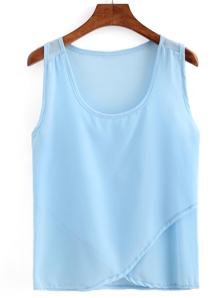 Shein Layered Asymmetrci Chiffon Tank Top