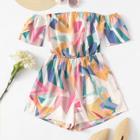 Shein Off Shoulder Geo Print Romper