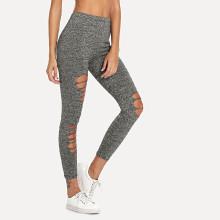 Shein Asymmetrical Ripped Leggings