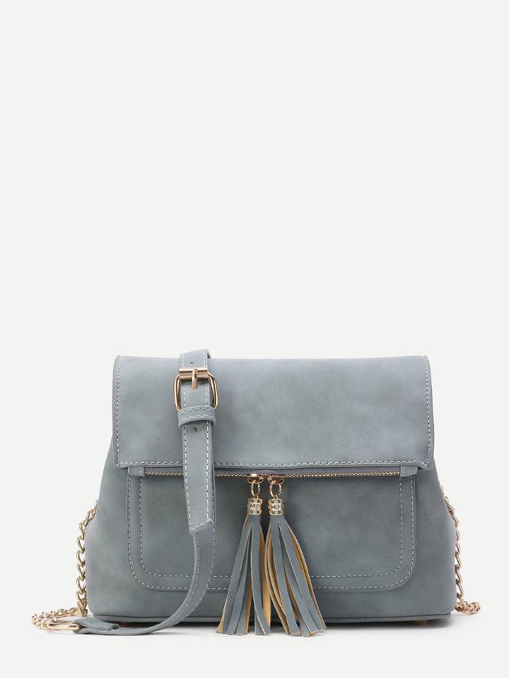 Shein Tassel Embellished Pu Shoulder Bag