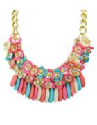 Shein Colorful Hanging Stone Chunky Neckalce