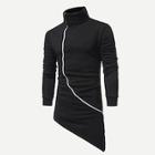 Shein Men Asymmetrical High Neck Sweatshirt