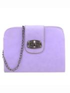 Shein Folded Turnlock Strap Chain Bag - Purple