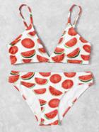 Shein Watermelon Print Bikini Set