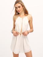 Shein Beie Halter Neck Keyhole Front Cutout Jumpsuit