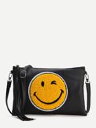Shein Black Emoji Clutches With Tassel