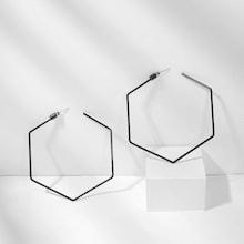 Shein Open Geometric Shaped Hoop Earrings