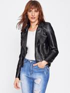 Shein Leather Sleek Moto Jacket