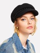 Shein Chain Decorated Newsboy Hat