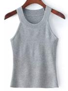 Shein Grey Strap Slim Sweater Cami