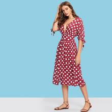 Shein Polka Dot Fit & Flare Dress