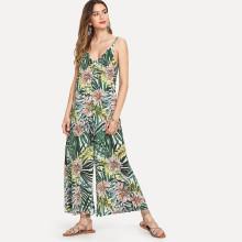Shein V Neckline Floral Print Jumpsuit