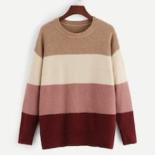 Shein Color-block Fuzzy Jumper