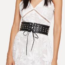 Shein Lace Up Studded Belt
