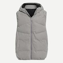 Shein Men Embroidery Detail Hooded Puffer Vest