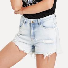 Shein Acid Wash Distressed Denim Shorts