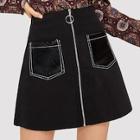 Shein Zip Up Double Pocket Skirt