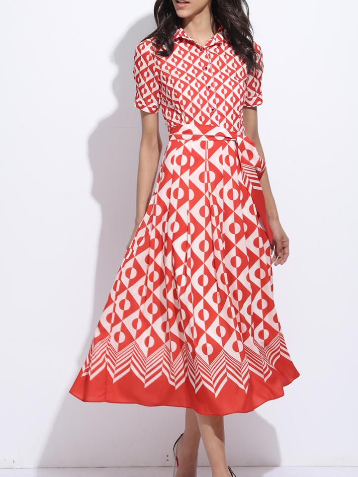 Shein Color Block Polka Dot Dress