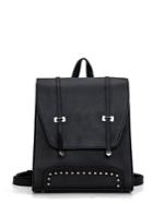 Shein Studded Detail Square Pu Satchel Backpack