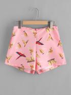 Shein Random Birds Print Shorts