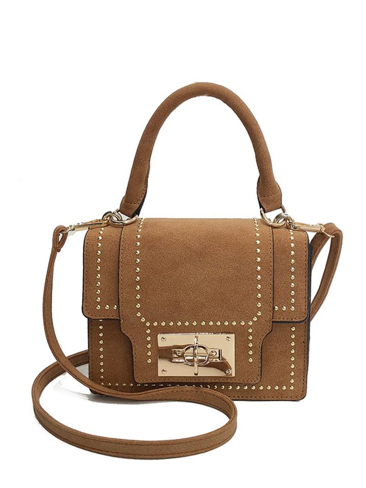 Shein Studded Decor Flap Shoulder Bag