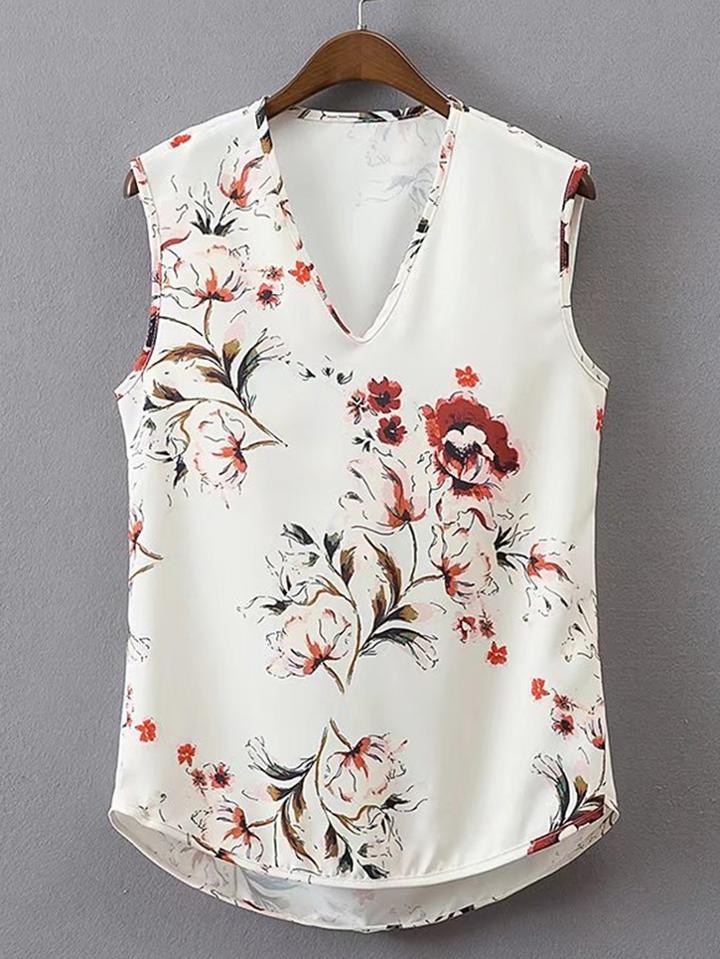 Shein Cowl Back High Low Tank Top