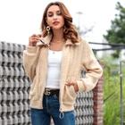 Shein Zip Up Pocket Side Teddy Jacket