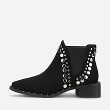 Shein Studded Trim Chelsea Boots