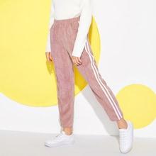 Shein Girls Elastic Waist Corduroy Pants
