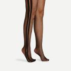 Shein Contrast Tape Fishnet Tights