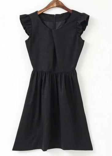 Rosewe Elegant Round Neck Sleeveless Mini Dress For Woman
