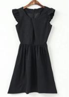 Rosewe Elegant Round Neck Sleeveless Mini Dress For Woman
