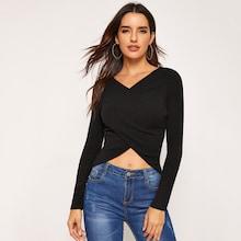 Shein V Neck Slim Fitted Tee