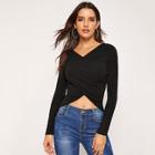 Shein V Neck Slim Fitted Tee