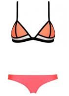 Rosewe Color Block Two Pieces Pattern Summer Swimwear