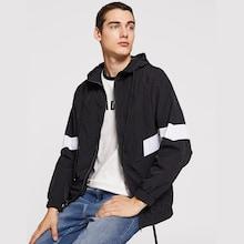Shein Men Colorblock Zip Up Jacket