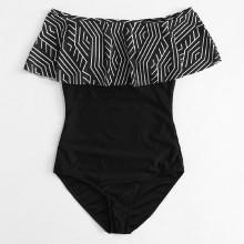 Shein Plus Off The Shoulder Swimsuit