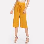Shein Knot Front Zip Up Pants