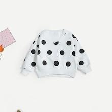 Shein Toddler Girls Polka Dot Sweatshirt