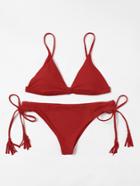 Shein Tassel Tie Triangle Bikini Set