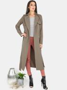 Shein Trench Duster Coat Olive