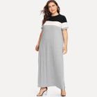 Shein Plus Color Block Tee Dress