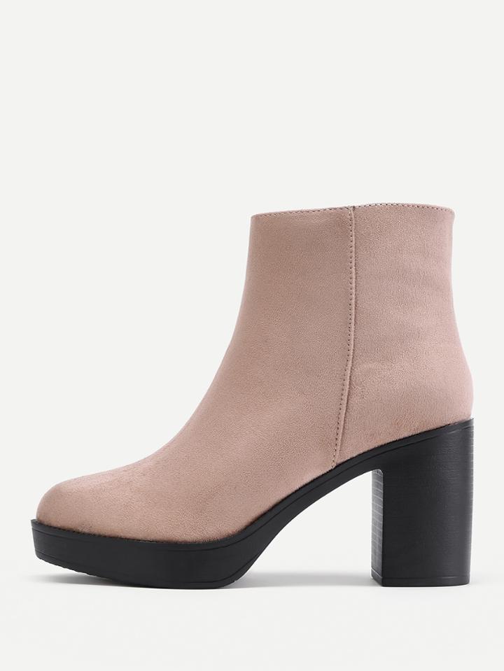 Shein Side Zipper Chelsea Ankle Boots