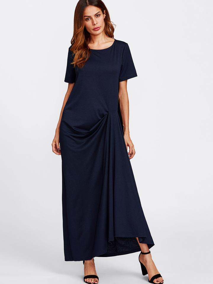 Shein Gathered Draped Tee Dress