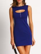 Shein Royal Blue Cut Out Bodycon Dress